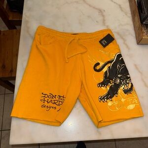 ✨L Ed Hardy Vibrant Yellow Athletic Shorts 🤏🏽